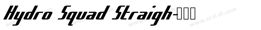 Hydro Squad Straigh字体转换